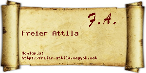 Freier Attila névjegykártya