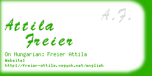 attila freier business card